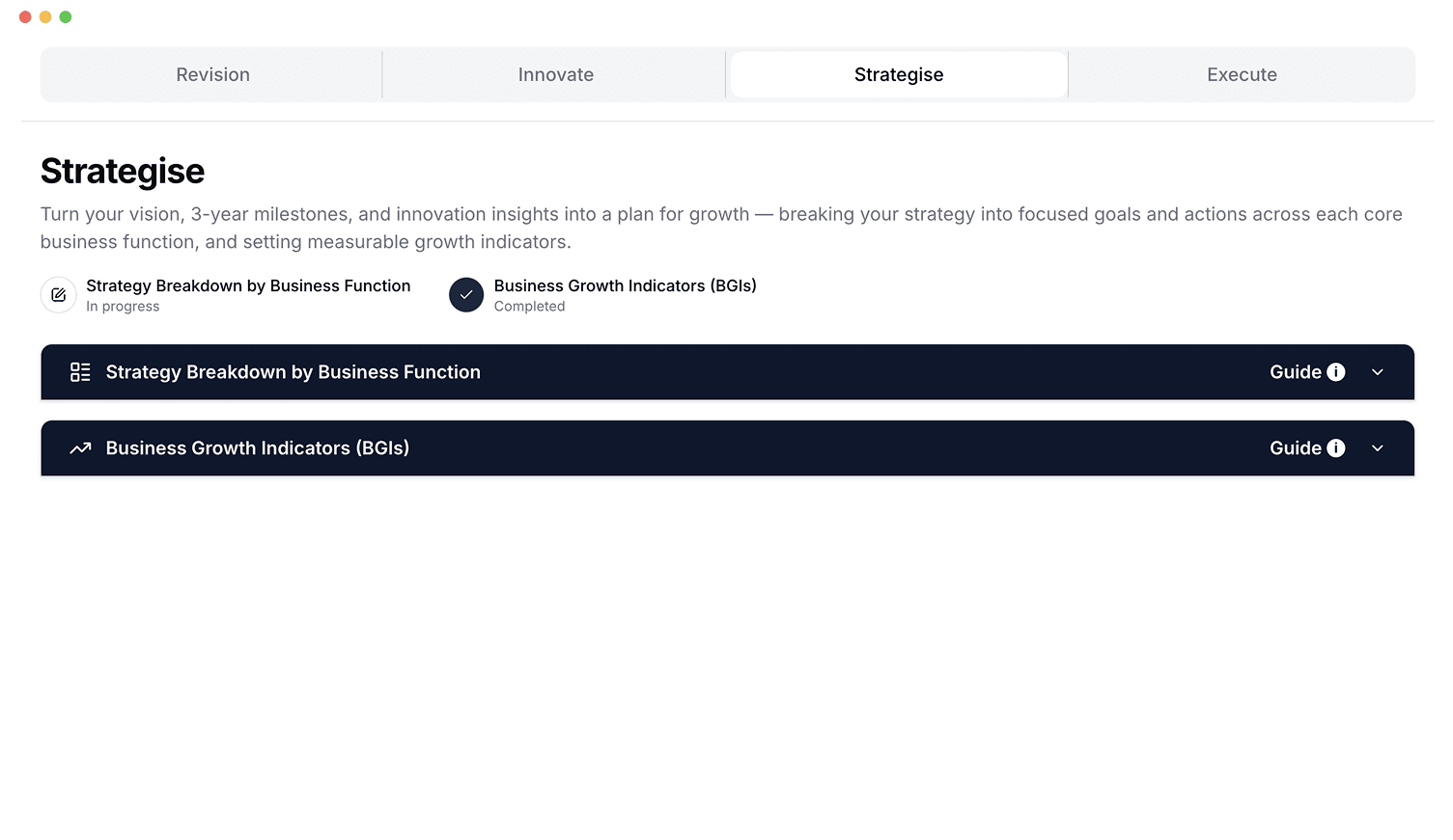 RISE Plan Builder - Strategise